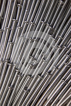 Background image from a group of nails, top view