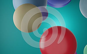 A background image with multicolored balls all around.
