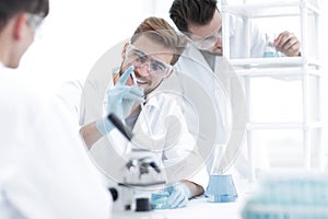 Background image science team in the lab