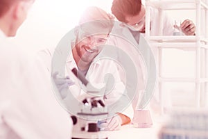 Background image science team in the lab
