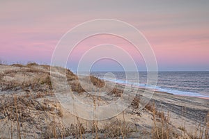 Empty, Unspoiled Beach on the Outer Banks of North Carolina photo