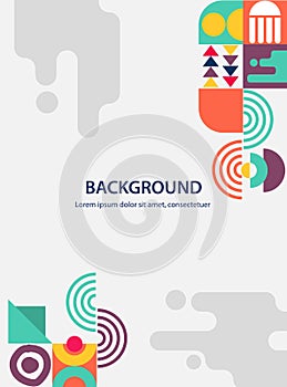 background images of geometric shapes and bright illustrations five