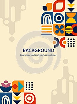 background images of geometric shapes and bright illustrations four