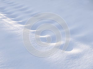 Background of interesting patterns on fresh snow