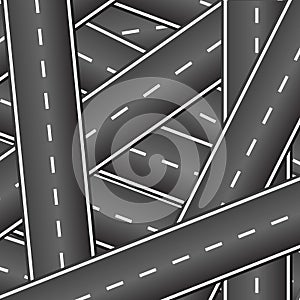 Background of the intersecting roads.