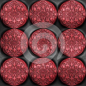 Background with intricate pattern leather embossed effect 10 photo