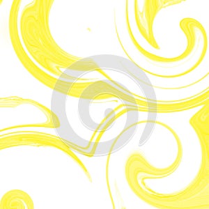 Background iwhite and yellow with curls waves abstract