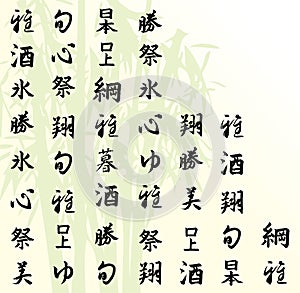 Background - Japanes hieroglyphics 1