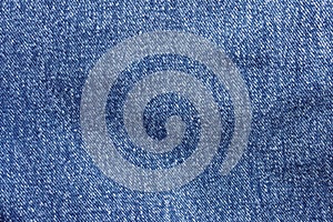 Background jeans, blue denim texture fabric with a seam of fashionable design. Empty pattern copy space