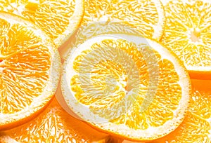 Background of juicy orange slices