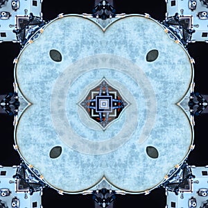 Background in kaleidoscope pattern