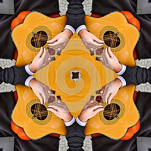 Background in kaleidoscope pattern photo