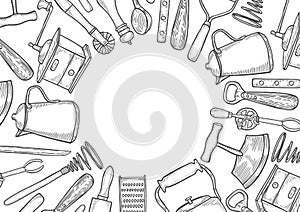 Kitchen utensils set.