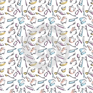 Background of kitchenware