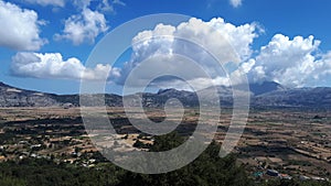 Background landscape of Lassithi plateau, Crete, Greece