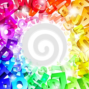 Background with letters