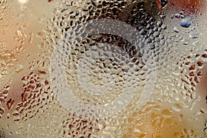 Background of the lid from the pan with drops in the form of condensate