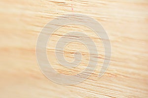 Background of light brown to beige striped wooden cutting board, Wood texture, vintage retro