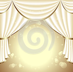 Background with light drapes