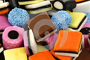 Background of liquorice all sorts
