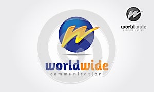 WorlWide Communication Vector Logo Template.  photo