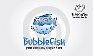 Bubble fish Vector Logo Illustration.