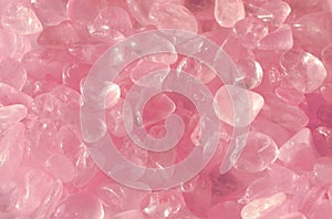 Pink mineral cristals photo