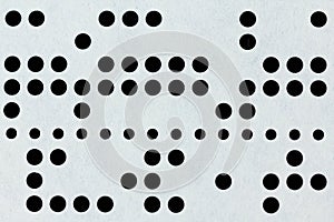 Background macro of perforated punched tape