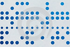 Background macro of perforated punched tape