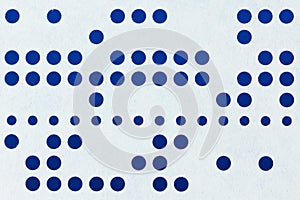 Background macro of perforated punched tape