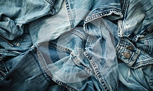 background made of classic blue denim fabric