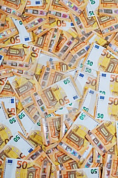 Background made of dollar and euro banknotes.