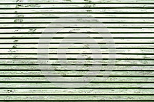 Background made of horizontal green laths