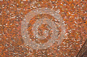 Background made of red roof tiles