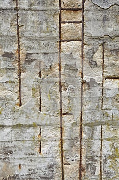 Background made of reinforced concrete wall.