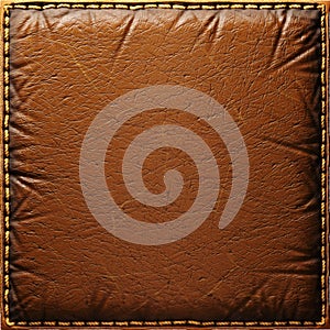 Background made of squared leather. 3D