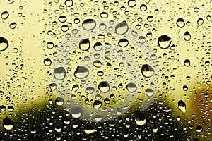 Background made of water drops on glass