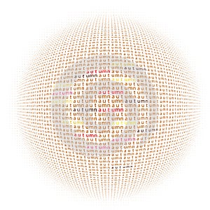 Background made of word autumn