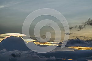 Background with magic of the clouds and the sky at the dawn, sunrise, sunset part 15