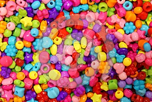 Background of many beads to make necklaces