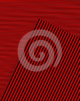 A background of many black and red lines.