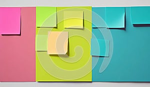 background of many colored postit