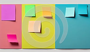 background of many colored postit