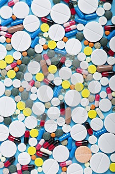 Background of many medical pills,