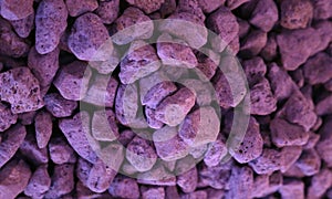 Background of purple pumice rocks with lavender scent