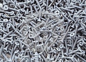 Background of many screws