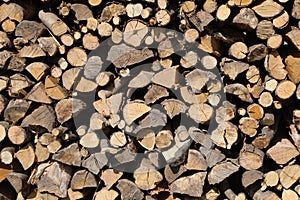 background of many wooden logs