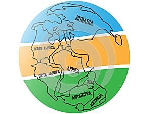 Background map of Pangaea