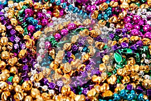 Background of mardi gras beads