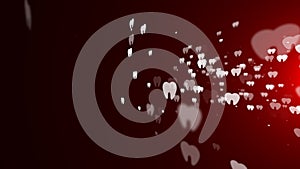 Background on medical subjects. stomatology on red background